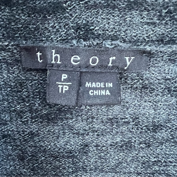 Theory Draped Trincy Wool Open Front Cardigan Sweater Sz S - Picture 6 of 10